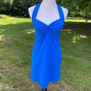 SUSANA MONACO MINI DRESS ROYAL BLUE SLEEVELESS SWEETHEART NECK HIGH WAIST SIZE S